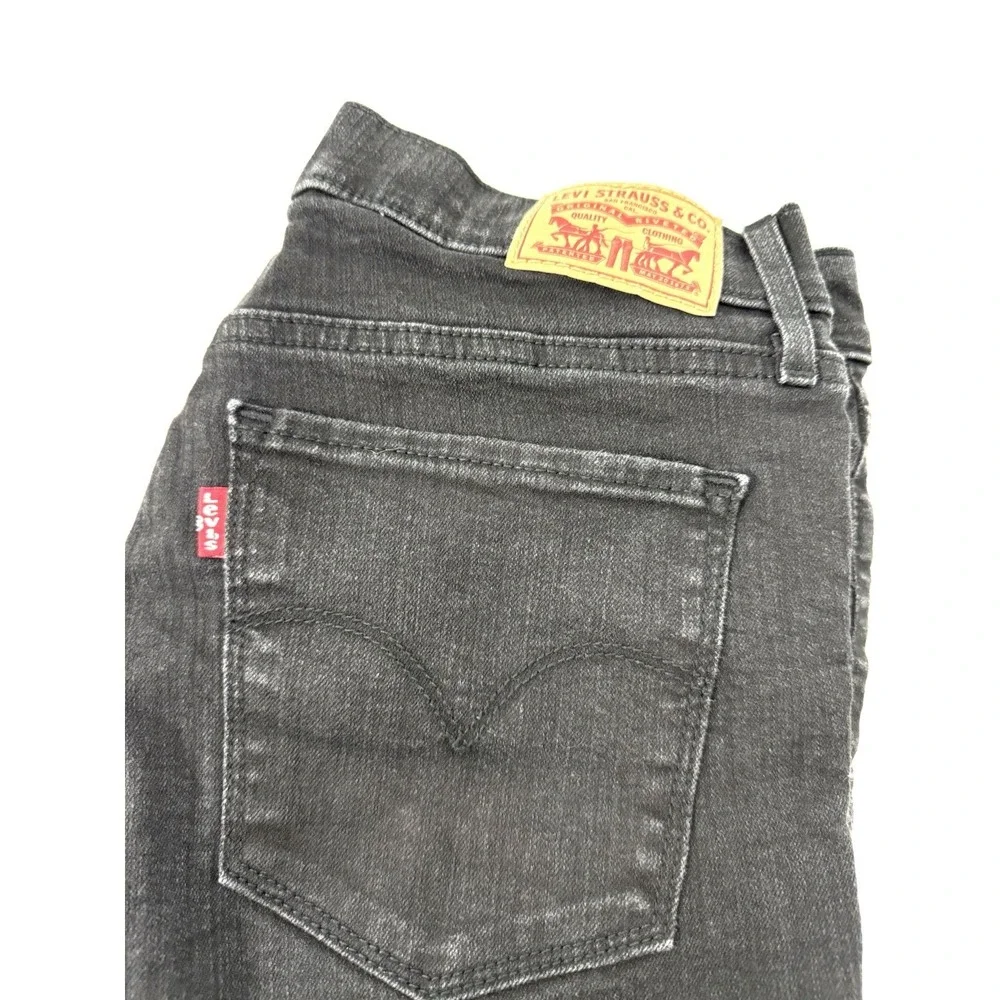 EUC Levi's 511 Slim Tapered Jeans BLACK Mens tag=29x28 Red‎ Tab